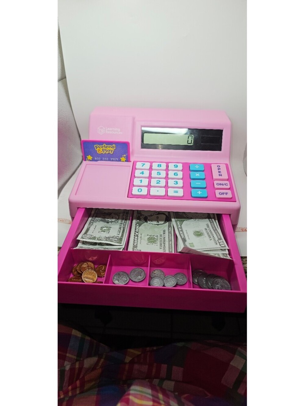 Learning Resources Pretend & Play Calculator Cash Register Toy for Kids - Picture 3 of 16